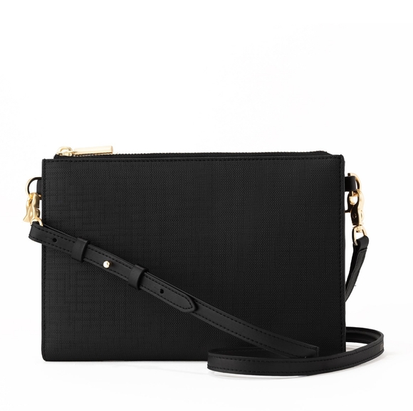 Dagne Dover Handbags - NEW Dagne Dover | Essentials Clutch Wallet Women Crossbody Onyx Black Gold